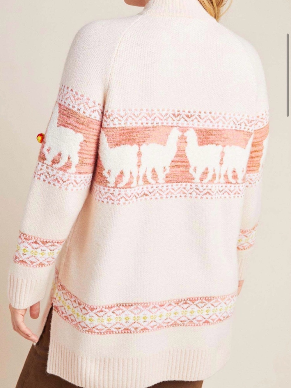 Anthropologie Aimee Alpaca Pom Pom Sweater - Picture 2 of 5